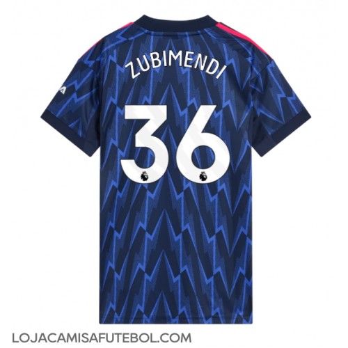 Camisa de Futebol Arsenal Martin Zubimendi #36 Equipamento Secundário Mulheres 2025-26 Manga Curta Camisa de Futebol Arsenal Martin Zubimendi #36 Equipamento Secundário Mulheres 2025-26 Manga Curta